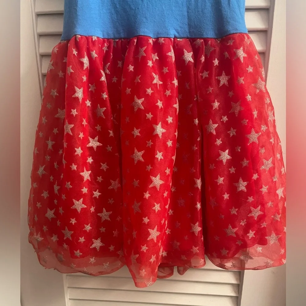 LOL Surprise Patriotic USA Tutu Ballerina Sundress. Top middle tier. Tulle skirt